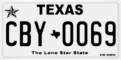 TX license plate CBY0069