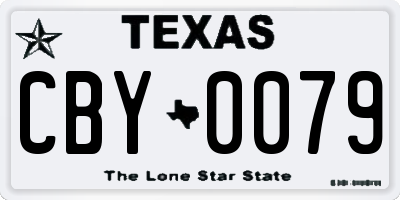 TX license plate CBY0079