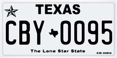 TX license plate CBY0095