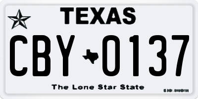 TX license plate CBY0137