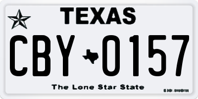 TX license plate CBY0157