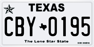 TX license plate CBY0195