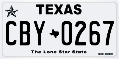 TX license plate CBY0267