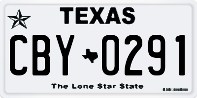TX license plate CBY0291