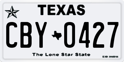 TX license plate CBY0427