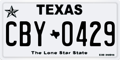 TX license plate CBY0429