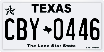 TX license plate CBY0446