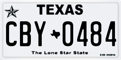 TX license plate CBY0484