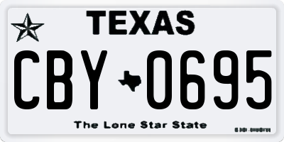 TX license plate CBY0695