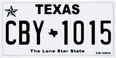 TX license plate CBY1015