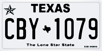 TX license plate CBY1079