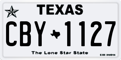 TX license plate CBY1127