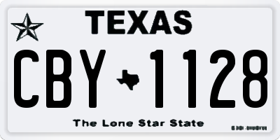 TX license plate CBY1128
