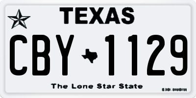 TX license plate CBY1129