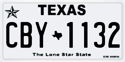 TX license plate CBY1132