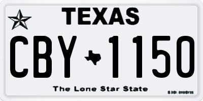 TX license plate CBY1150