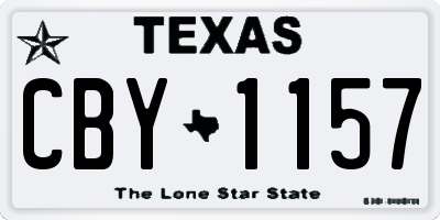 TX license plate CBY1157