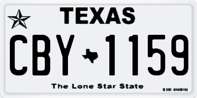 TX license plate CBY1159
