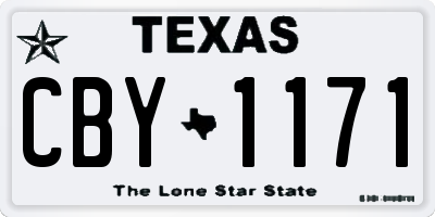 TX license plate CBY1171