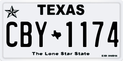 TX license plate CBY1174