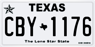 TX license plate CBY1176