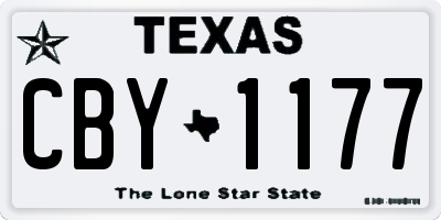 TX license plate CBY1177