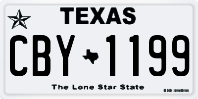 TX license plate CBY1199