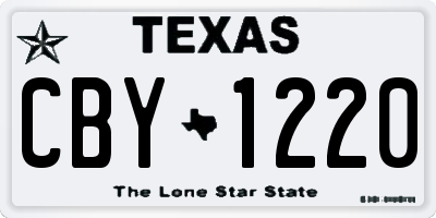 TX license plate CBY1220