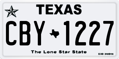 TX license plate CBY1227
