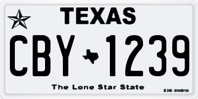 TX license plate CBY1239