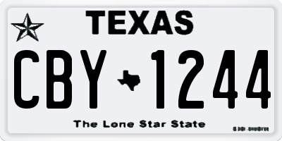 TX license plate CBY1244