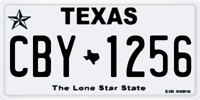 TX license plate CBY1256