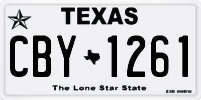 TX license plate CBY1261