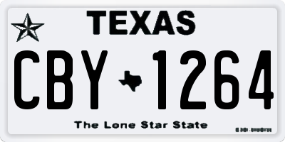 TX license plate CBY1264