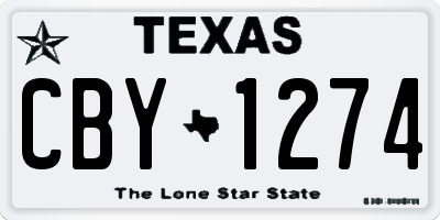 TX license plate CBY1274