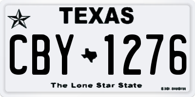 TX license plate CBY1276