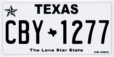 TX license plate CBY1277