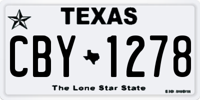 TX license plate CBY1278