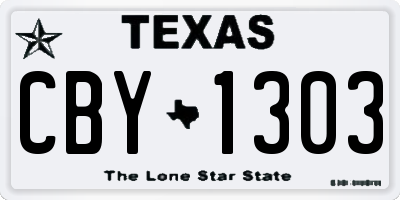 TX license plate CBY1303