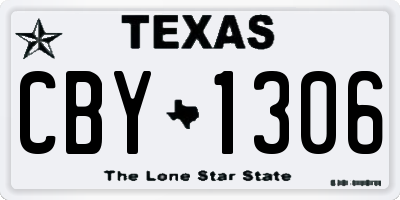 TX license plate CBY1306