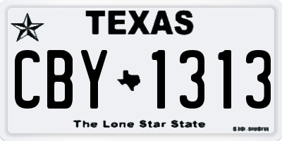 TX license plate CBY1313