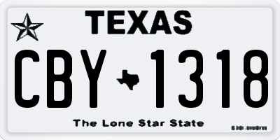 TX license plate CBY1318