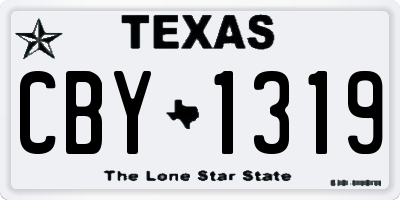 TX license plate CBY1319
