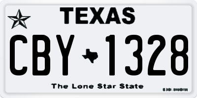 TX license plate CBY1328