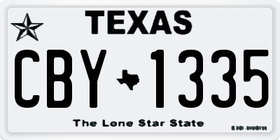 TX license plate CBY1335