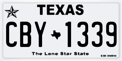 TX license plate CBY1339