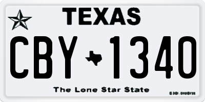 TX license plate CBY1340