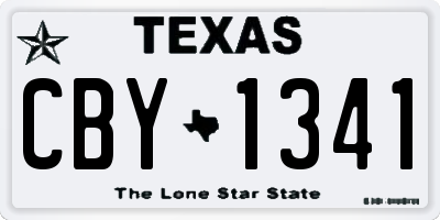 TX license plate CBY1341