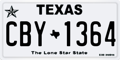 TX license plate CBY1364