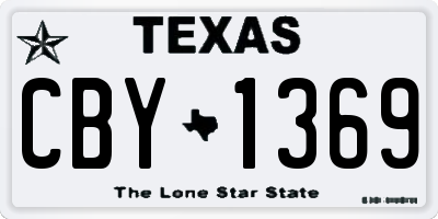 TX license plate CBY1369